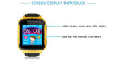 새로운 Q529 아이 사진기 기능을 가진 똑똑한 전화 색깔 터치스크린 LBS GPS 똑똑한 시계